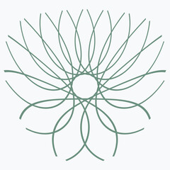 Pattern element on a white background. The vector image can be used as a fine art decoration.