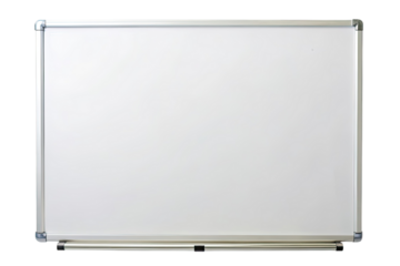 Whiteboard isolated on a transparent background