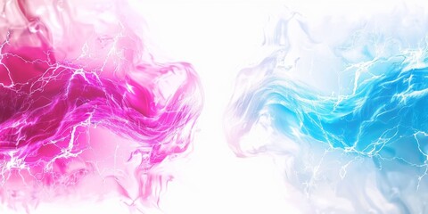 Vibrant Fusion of Blue and Pink: Embracing Green Energy on World Environment Day，Blue and pink fusion electricity, green energy concept, world environment protection day, green environmental protectio