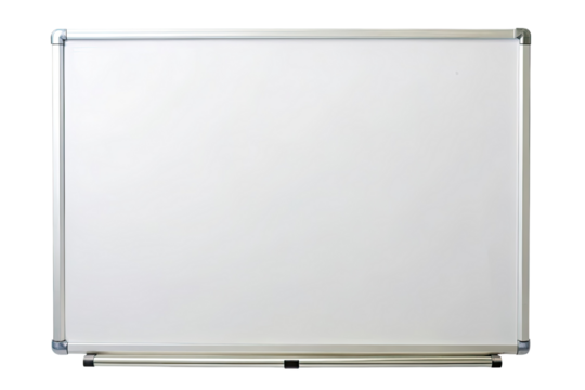 Whiteboard isolated on a transparent background