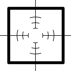Crosshair, gun sight vector icons. Bullseye, red target or aim symbol. Military rifle scope, shooting mark sign. Target aim. Set of targets and destination. Focus icon