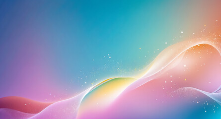 Abstract Pastel Gradient with Glimmering Lights