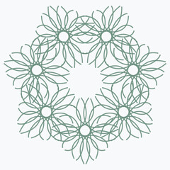 Pattern element on a white background. The vector image can be used as a fine art decoration.