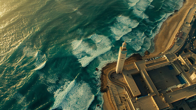 Fototapeta The Hassan II Mosque in Casablanca Morocco