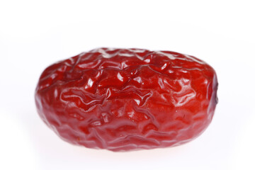 Red dates are isolated on a white background