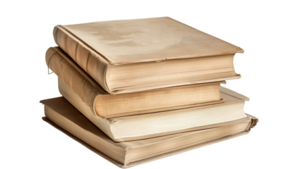 Blank books isolated on transparent background
