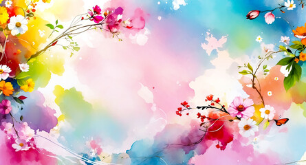 Watercolor Floral Background