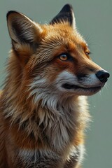 Fototapeta premium Fox Portrait: A Detailed and Colorful Illustration in Orange Style