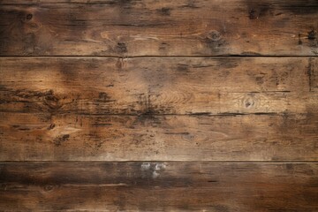 Fototapeta premium Warm, rustic wooden floorboards with visible grain and knots.