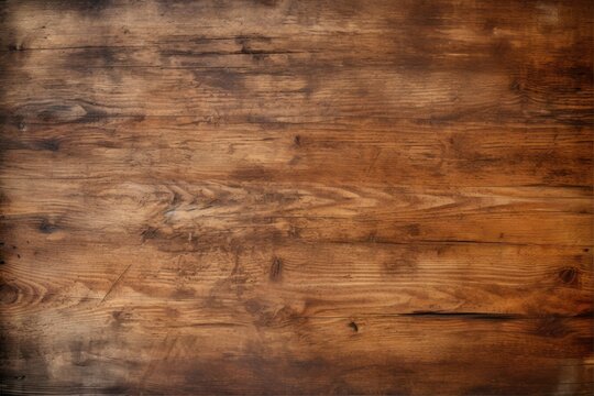 Warm, rustic wooden floorboards with visible grain and knots.