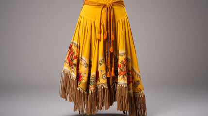 yellow and brown skirt