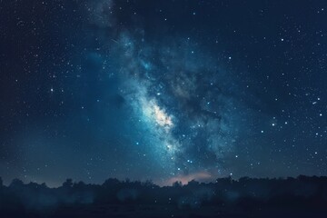 Night sky with galactic background