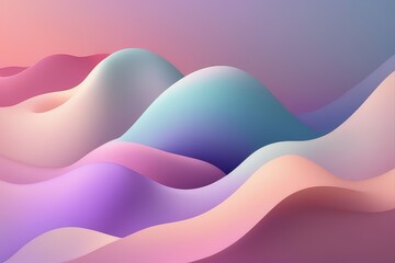 Inspired by MAC-OS modern abstract wallpaper with soft gradient transitions, mutes, pastels, and hues in a cold color