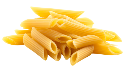 dry pasta penne food isolated on transparent background