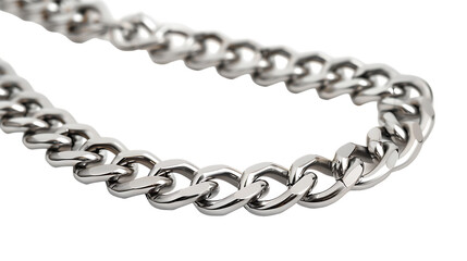 Obraz premium Elegant silver chain isolated on transparent background