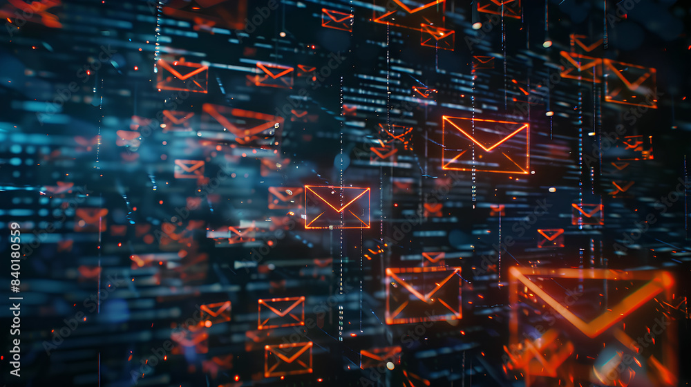 Poster unknown emails screenshots or visual representations of email inboxes flooded with unknown or suspic