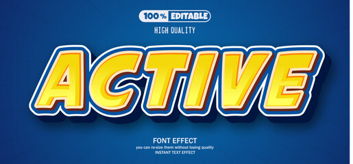 Active text effect editable text style.