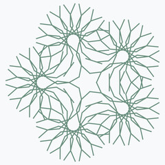 Pattern element on a white background. The vector image can be used as a fine art decoration.