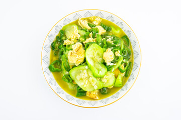 Chinese summer recipe: fried sponge gourd with eggs