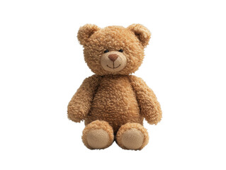 Obraz premium Cute and cuddly brown teddy bear isolated on white background. Perfect for children's gifts, decor, and cozy moments.