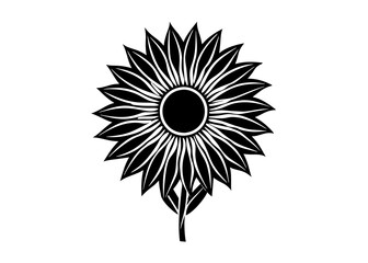 Sunflower vector silhouette illustration 