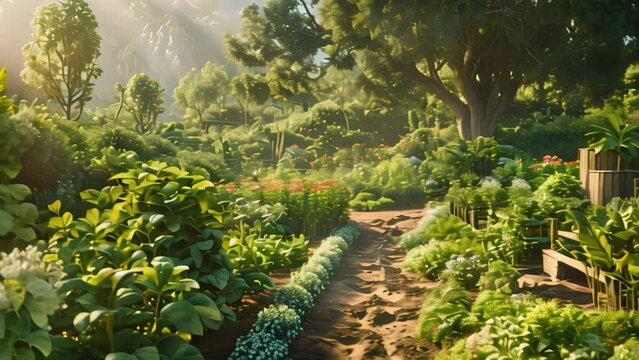 Organic Gardening garden Footage 4K