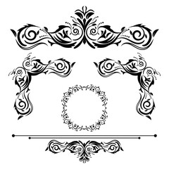 ethnic decorative vector element. Ethnic elements, decorative ornaments, traditional