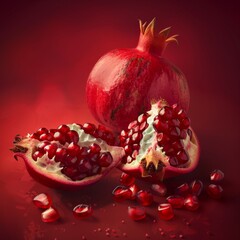 pomegranate with seeds