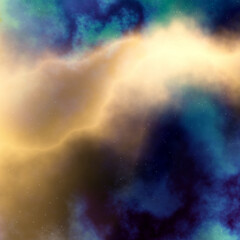 Nebula and galaxies in space. Abstract cosmos background