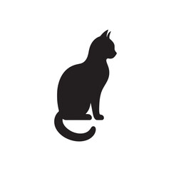 Artistic Rendering of Cat Silhouette - Elegant and Stylish for Any Use
