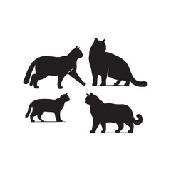 Simple Yet Elegant Cat Silhouette - A Perfect Feline Outline
