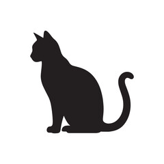 Graceful Cat Silhouette - Perfect for Posters and Wall Art
