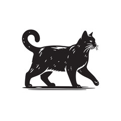 Decorative Cat Silhouette - Ideal for Home Decor and Artistic Projects
