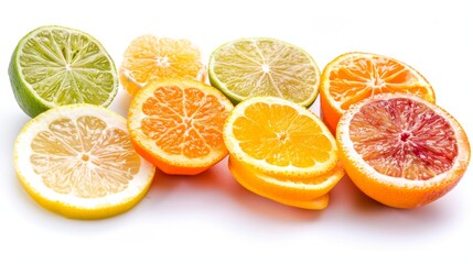 citrus zests Isolated on white backgroud