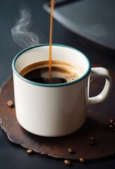 Morning Indulgence: Savoring a Cup of Vintage Coffee