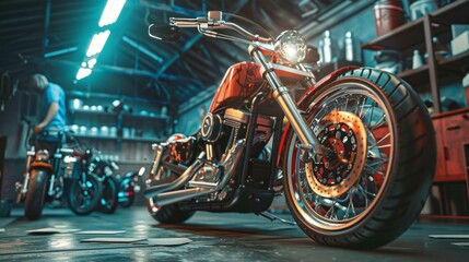Rev Up Your Business Custom Motorcycle Paint Shop Transforms Bikes with Vibrant Airbrushed Colors and Blank Business Cards