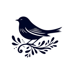bird silhouette Clip art isolated vector illustration on white background