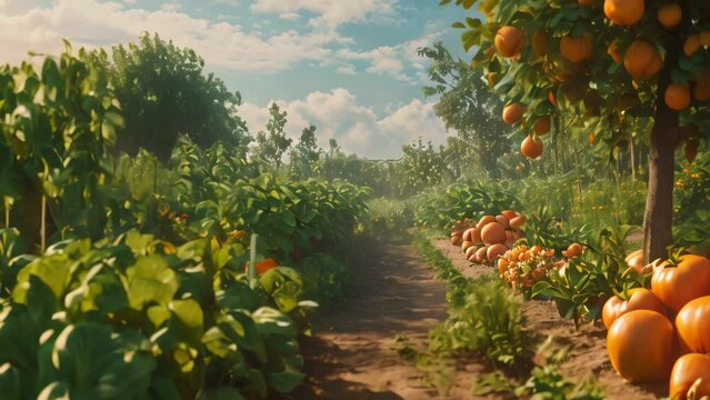Organic Gardening garden Footage 4K