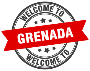 Welcome to Grenada stamp. Grenada round sign