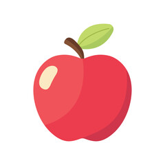 Apple vector flat image. Apple on white background