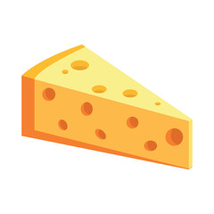 Cheese vector flat image. Cheese on white background