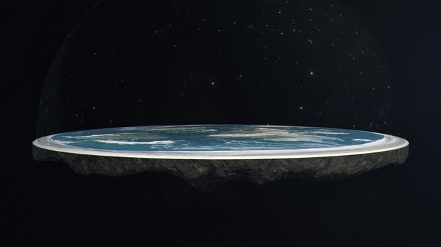 Flat Earth Conspiracy Theory Model Showing the Dome of the Firmament