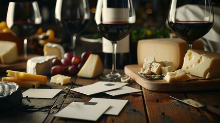 Exquisite Wine and Cheese Pairing Business Networking in a Gourmet Setting
