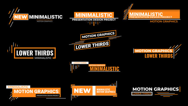 An elegant and versatile lower thirds template with the appearance of text and lines.