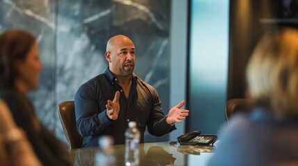 Entrepreneur Leading Corporate Team Meeting