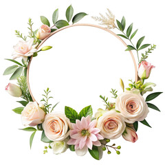 floral frame with flower bouquet , wedding frame, rose bouquet