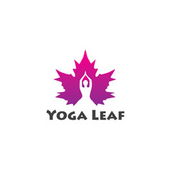 Yoga Leaf Logos 