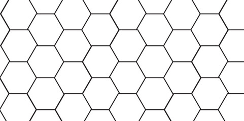Abstract white hexagon pattern. White abstract vector wallpaper with hexagon grid. Technology Futuristic honeycomb mosaic white background.	