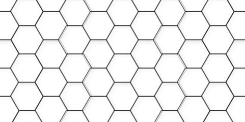 Abstract white 3d hexagon pattern. White abstract vector wallpaper with hexagon grid. Technology Futuristic honeycomb mosaic white background.	
