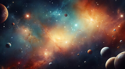 Space theme abstract style illustrative wallpaper background
